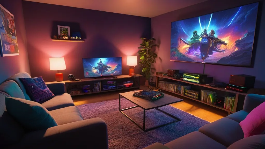 modern gaming room setup
