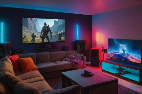 gaming room setup