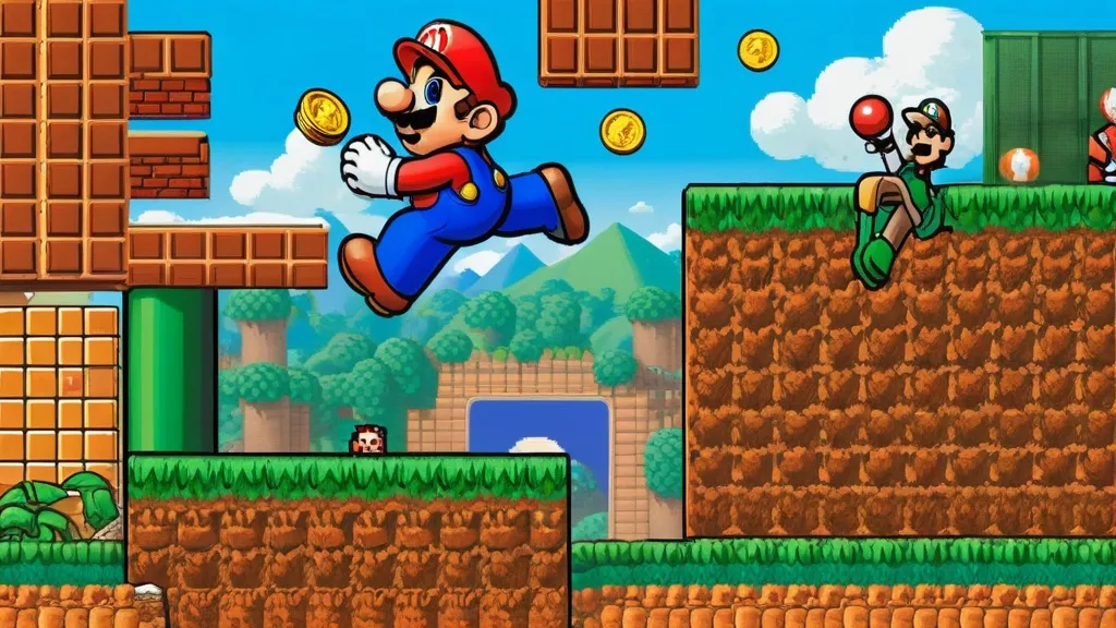 super mario bros unblocked game scene